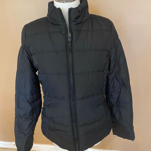 Old Navy Black Puffer Jacket High Collar Insulated - Picture 1 of 9